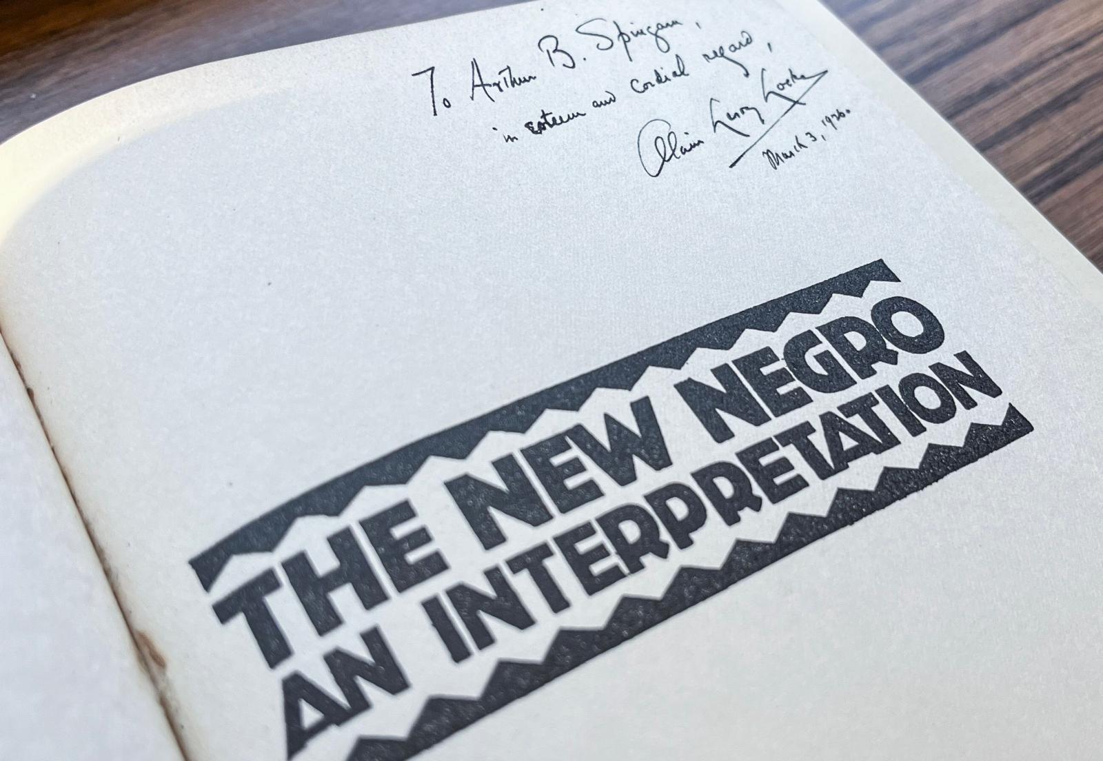 The New Negro autographed