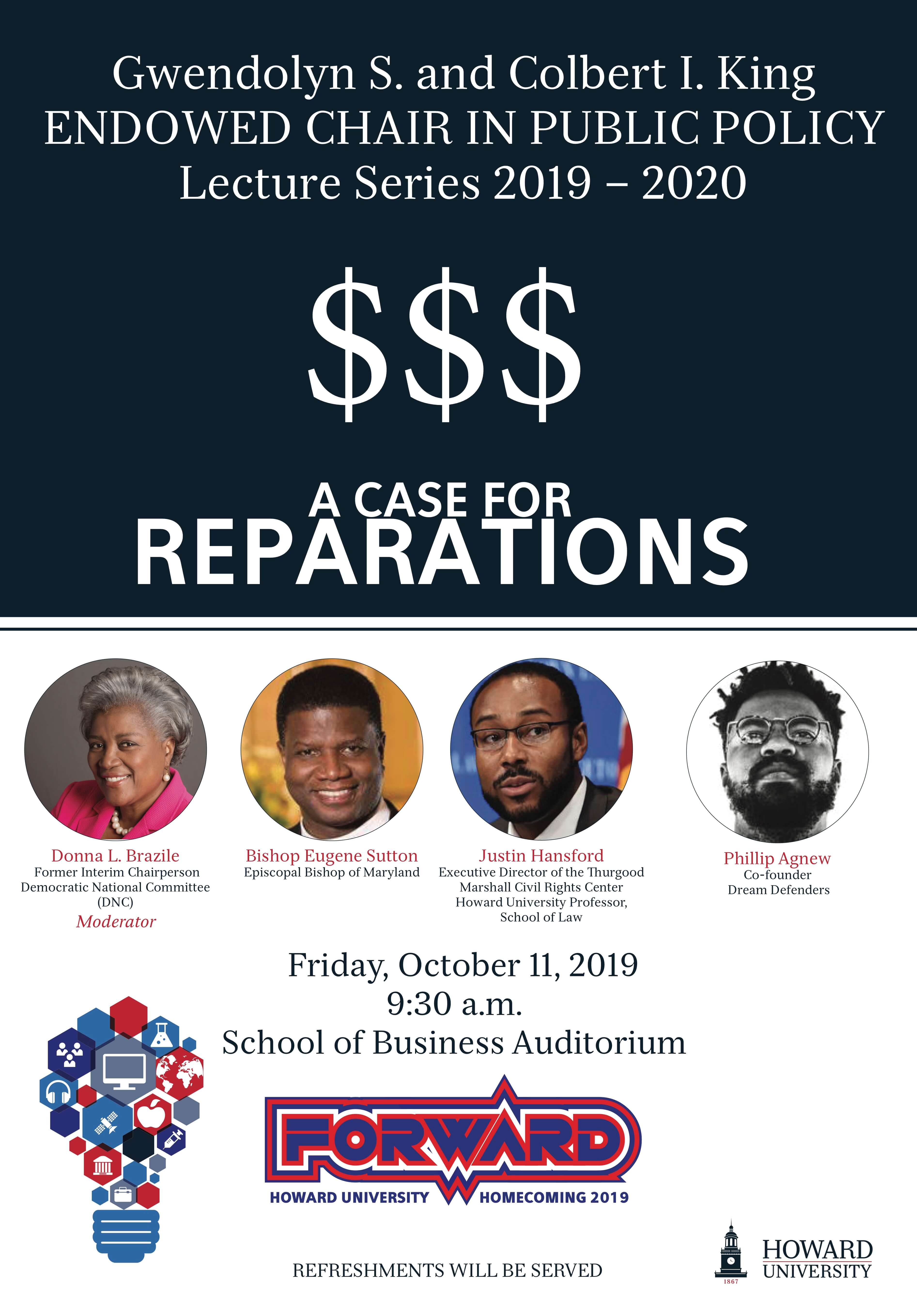 King Lecture Series : The Case for Reparations at Howard University HU Ideas Symposium on Oct 11 at 9:30am