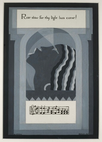 Aaron Douglas- Rise, Shine, for Thy Light Has Come (1927)
