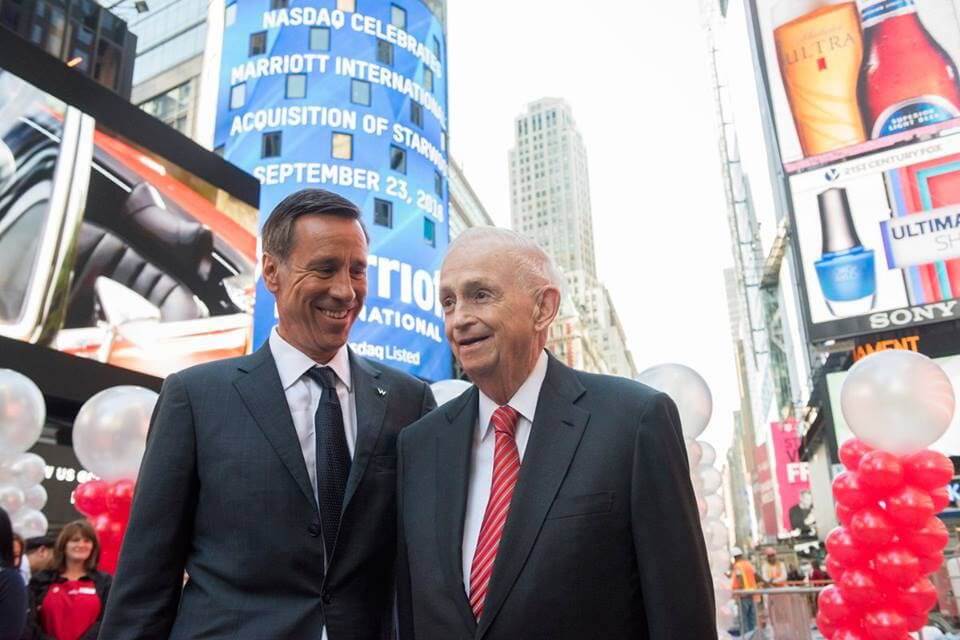 Photo of the late Arne Sorenson and Marriott in New York