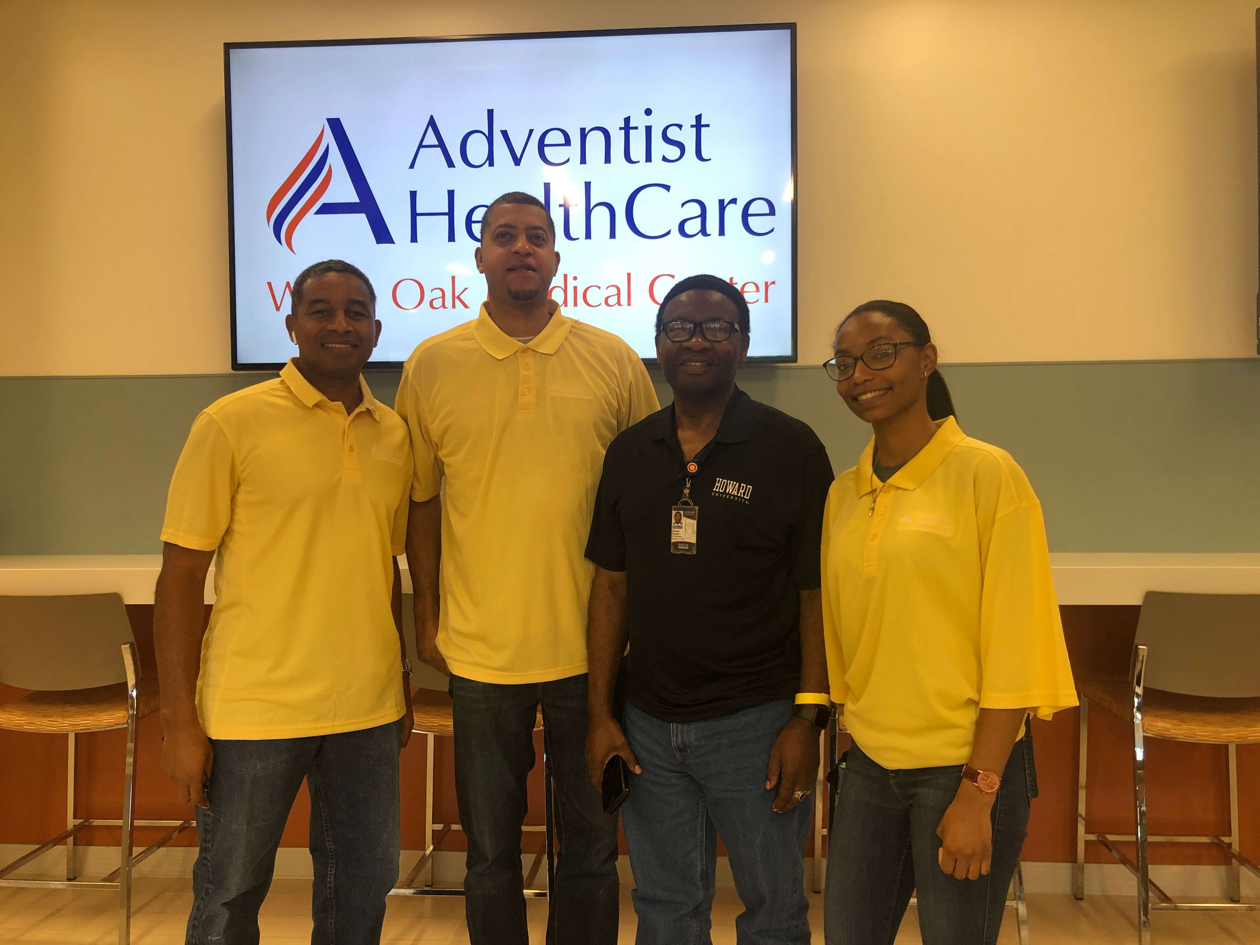 Howard University Health Science Professors with student at Adventist HealthCare Medical Center in White Oak - Maryland .JPG