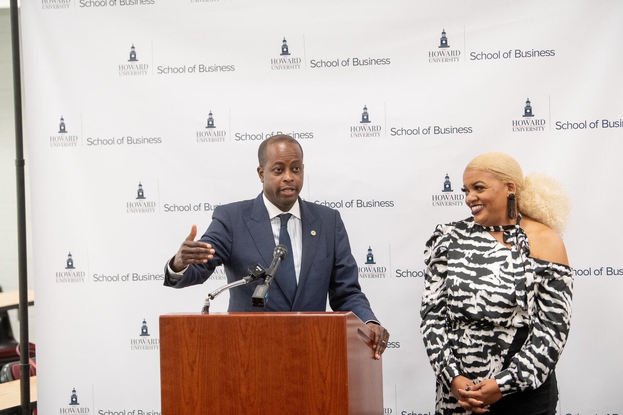 Howard University President and Latasha Gillespie of Amazon Studios