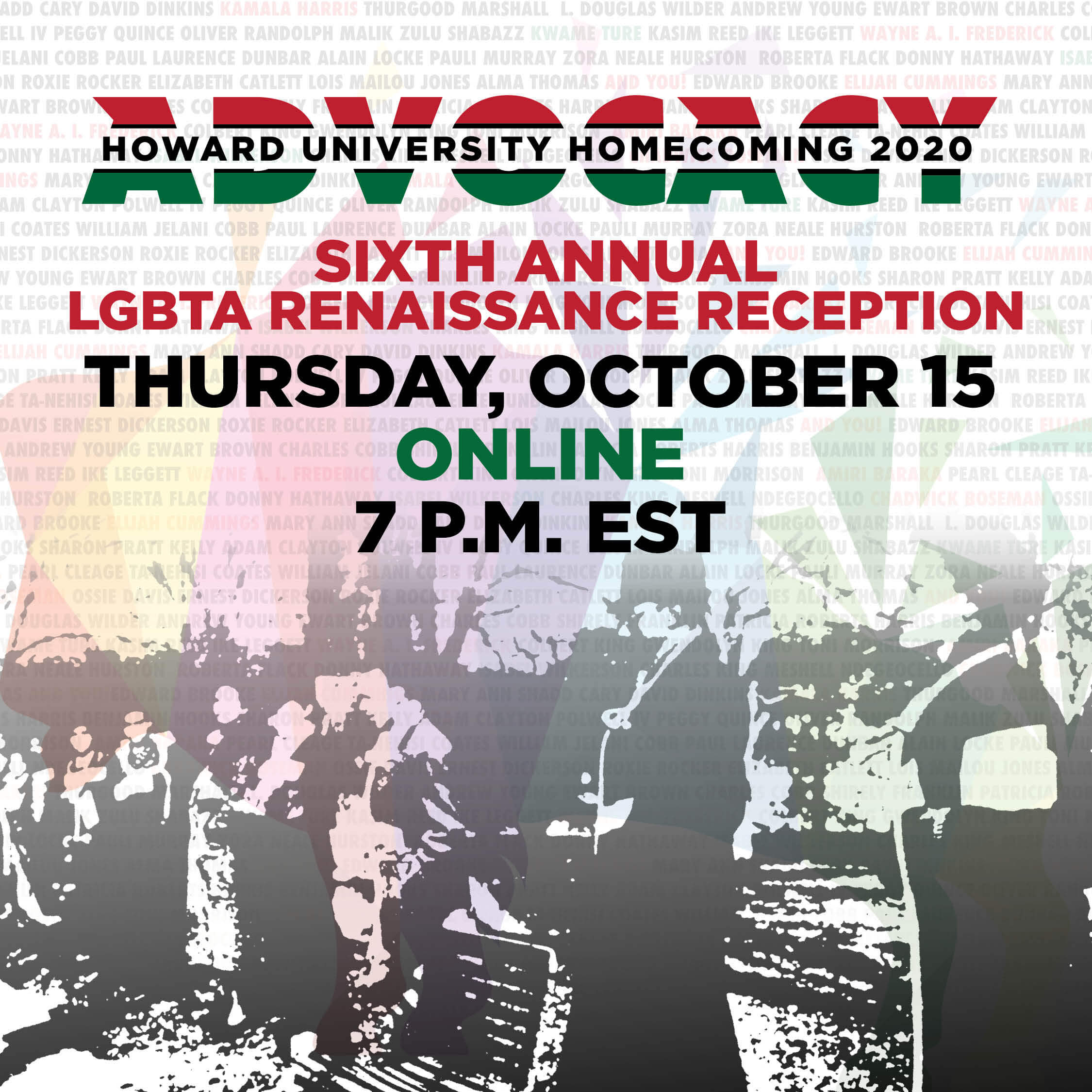 Sixth Annual LGBTA Renaissance Reception Thursday Oct. 15 Online 7 p.m. EST