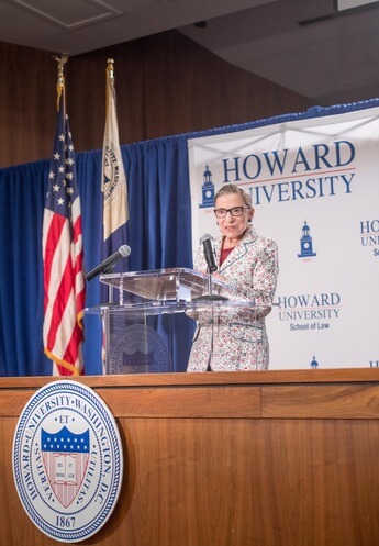 Ruth Bader Ginsburg at Howard in 2017