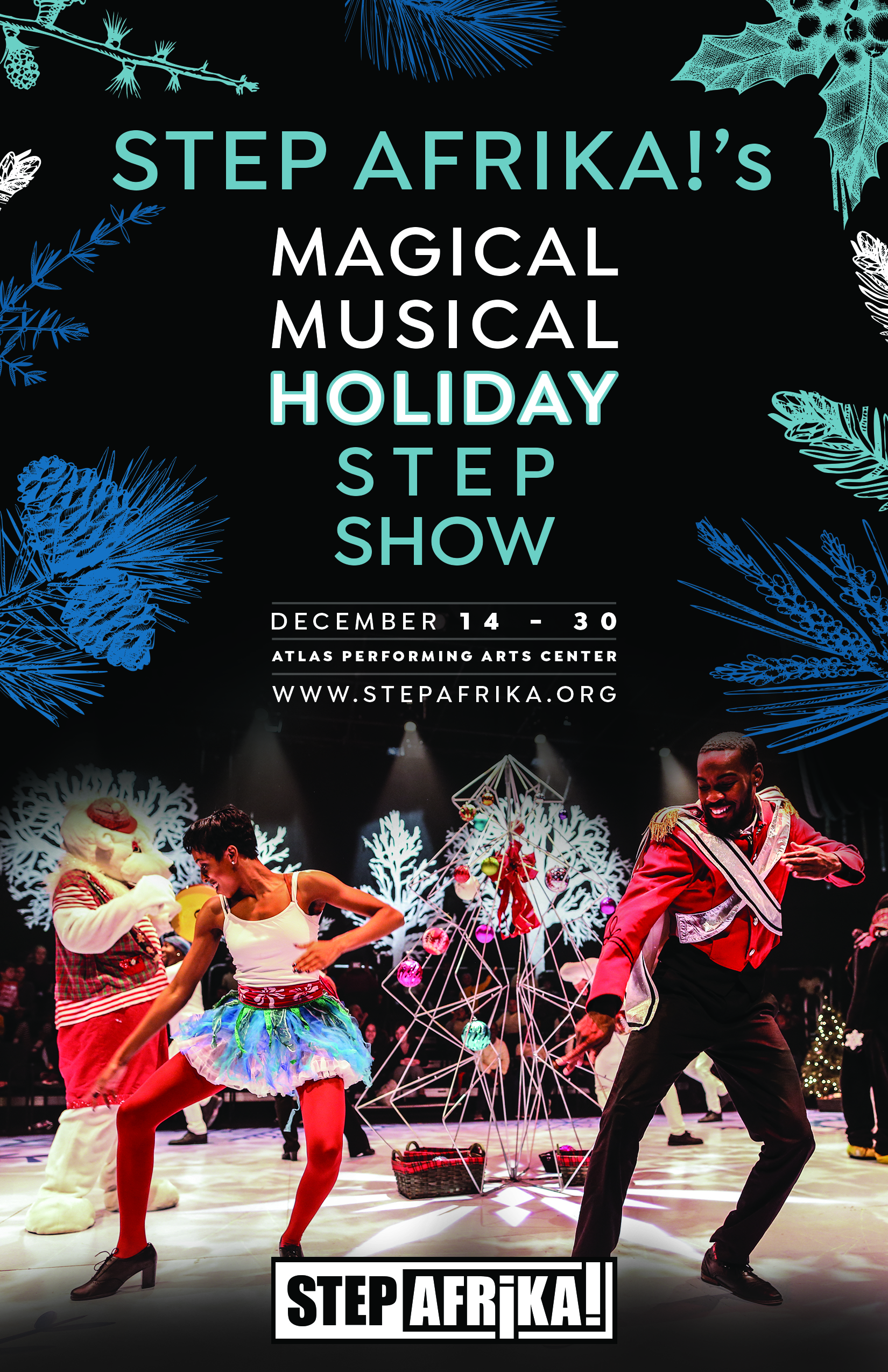 Step Afrika! Holiday Show on December 14 - 30 2018 - Howard Alumnus C. Brian Williams founder  and photo credit 