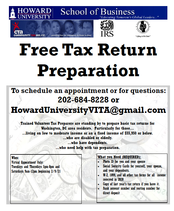 VITA Tax Center Flyer 2021