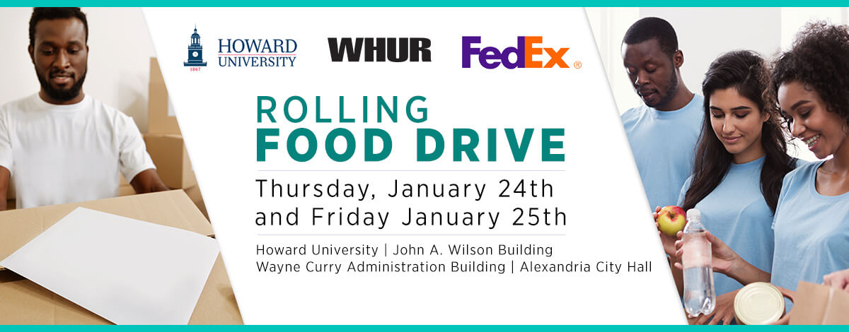 WHUR Hosts Food Drive with FedEx and Howard University on Jan. 24 and 25