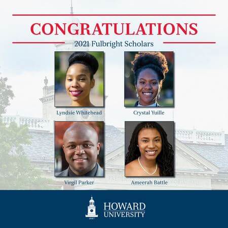 2021 Howard University Fulbright Winners