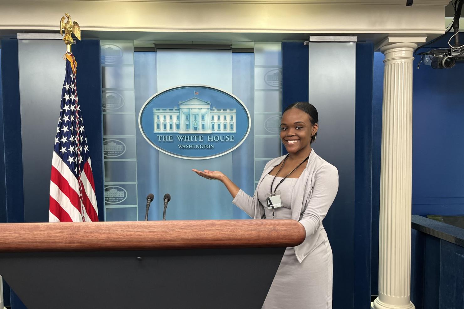 Sara Jones-Smith at the White House press room
