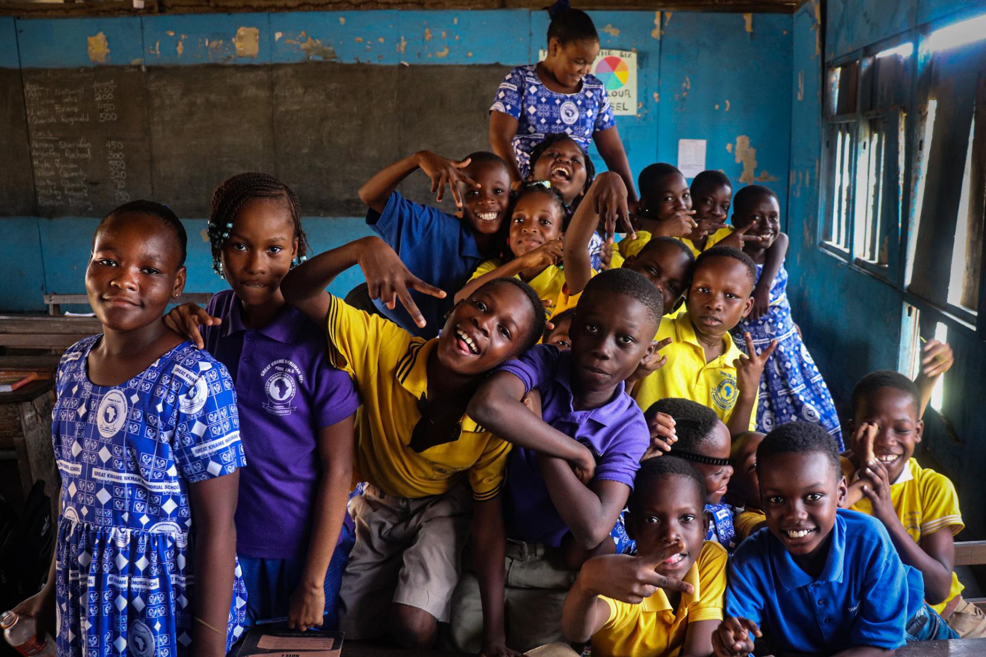 This is one of the fourth grade classes at Kwame Nkrumah Memorial School. They all excitedly posed as soon as I pulled out my digital camera.