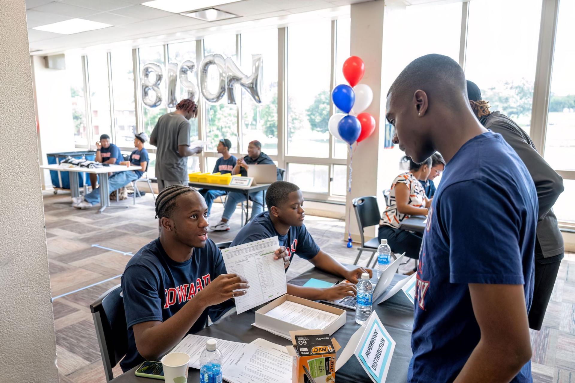 Howard University student checks in at move in