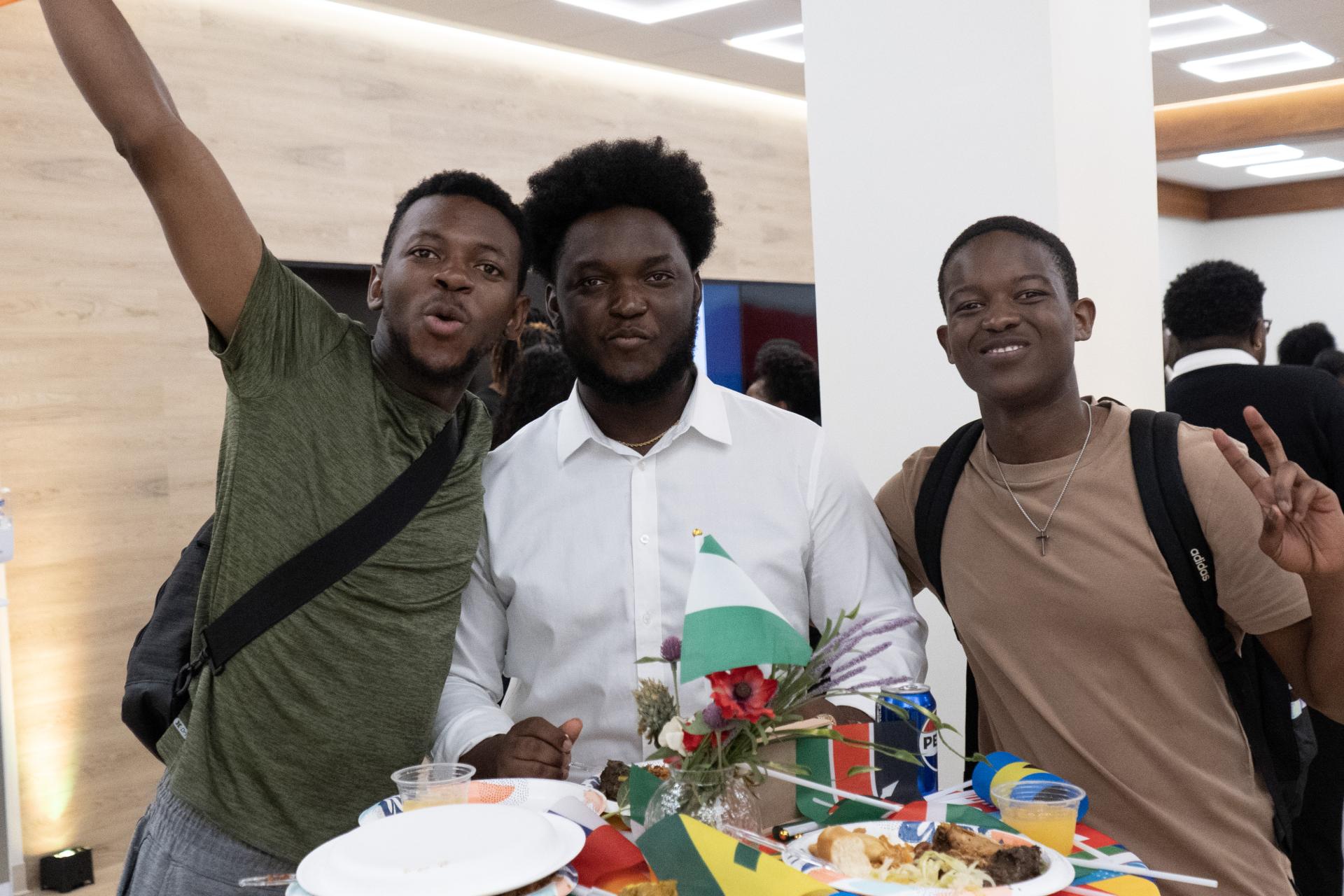Howard's international student body enjoy refreshments served at the International Graduation Ceremony, where over 15 countries were represented through more than 30 graduates. (Photo by Rohan Beckford)
