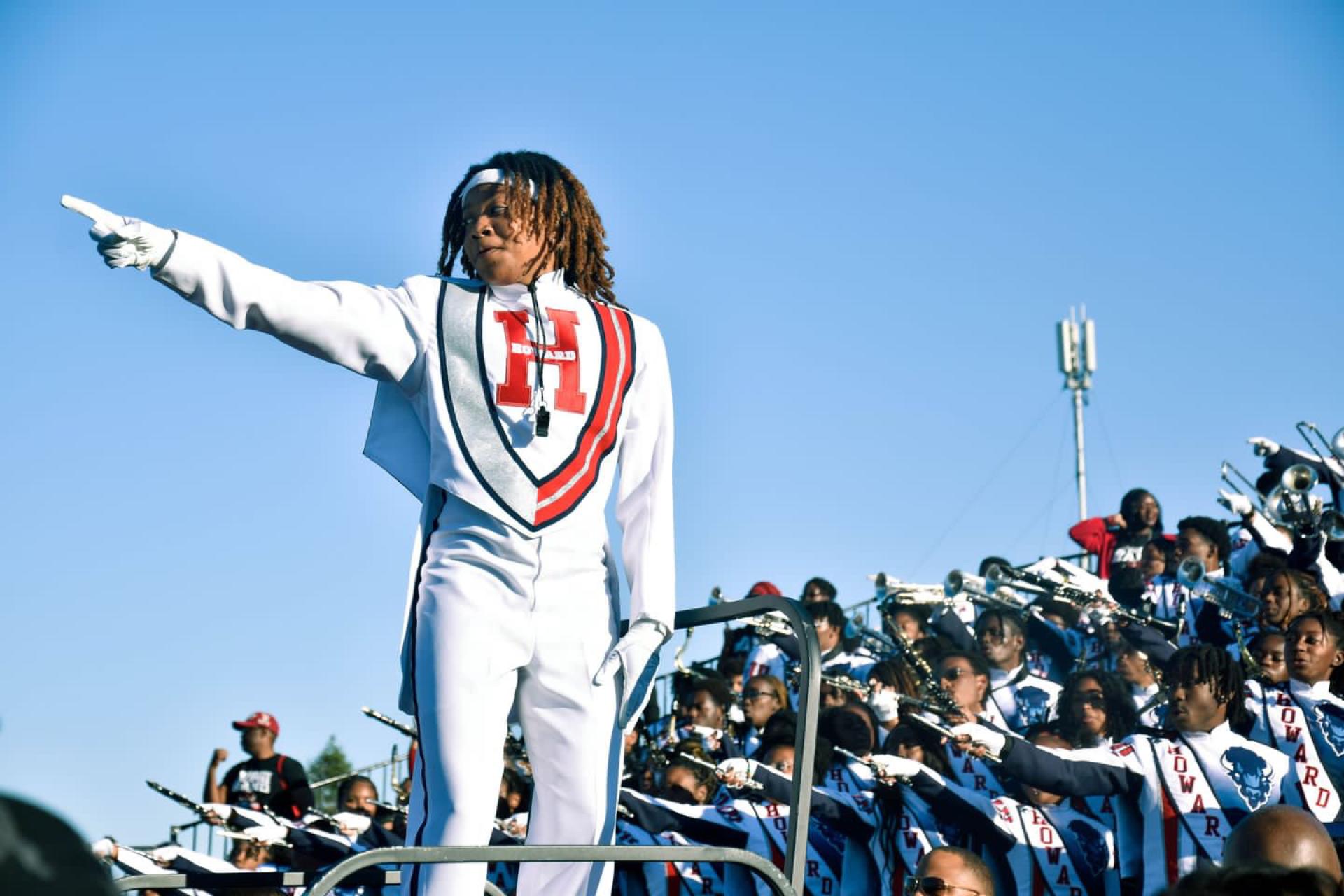 Drum major Alana Howard