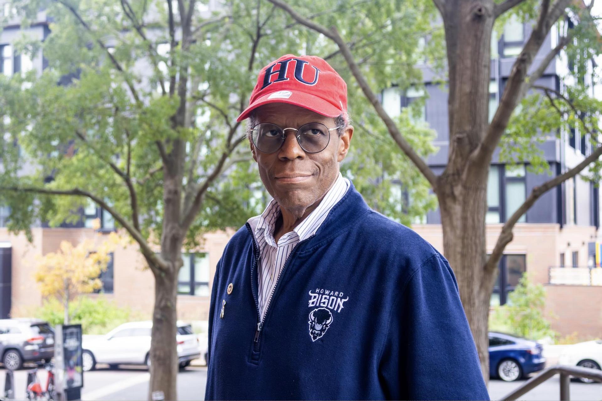 Kelvin Childs_Howard University standing on campus
