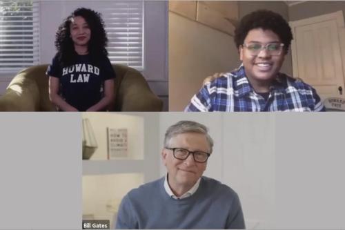 Bill Gates and Students
