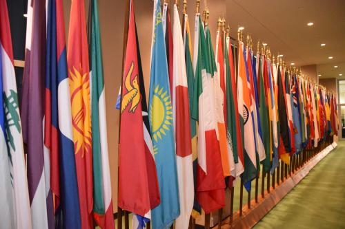 Hall of flags in the United Nations