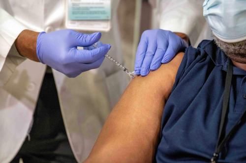 Person Receiving Vaccine in Arm