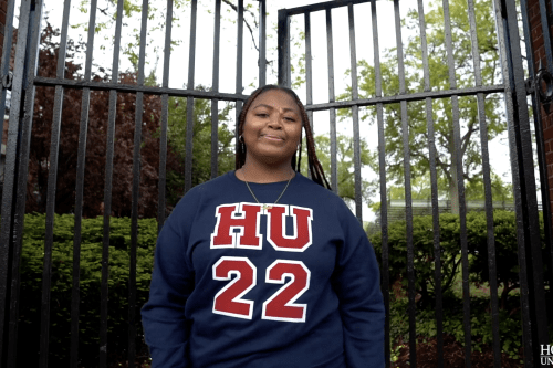 Graduating Howard University senior Inez Jacobs Hinton 