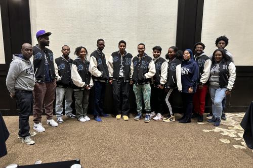 Howard University's Chess Team stands together for a photo at the PanAm Chess Games in Seattle, WA
