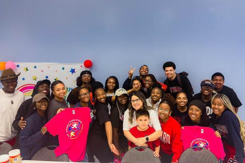 Howard University students participating in Alternative Spring Break pose with the Autism Society of El Paso 