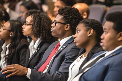 Howard University students in class