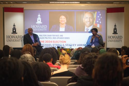 Stacey Abrams and Michael Steele