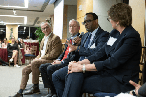 President Vinson discusses education at Ed Equity event in New York.