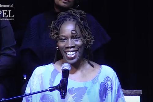 Photo of Dr. Thema Bryant at Rankin Chapel