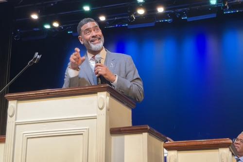 Otis Moss speaks at Howard Chapel in 2025