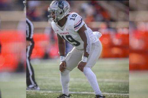 Rufus Ferguson II on the football field 