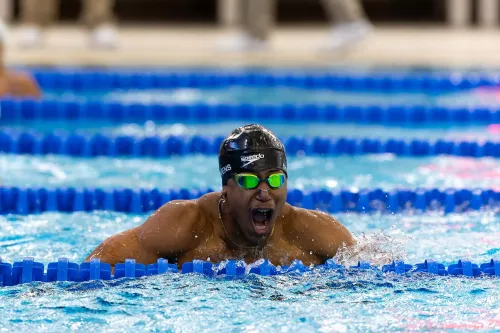 Howard swim team member