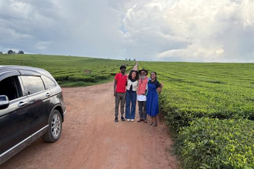 EWB project team on site in Nyanza, Kenya