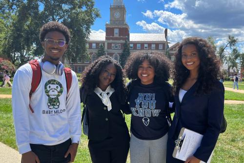 Students on the yard B