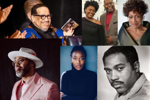 A collage of Howard alumni who are celebrated performing artists