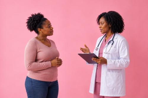 Doctor speaking with a patient
