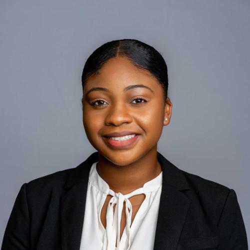 Brooklynn Blackwell wearing a black blazer and white shirt
