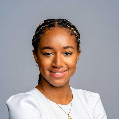 Kirsten Branch wearing a white blouse