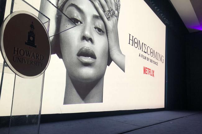 Beyonce Promotional Screen for Homecoming