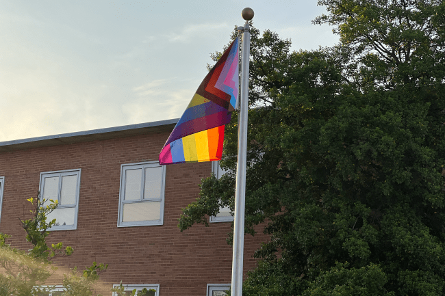 Pride Flag at Blackburn