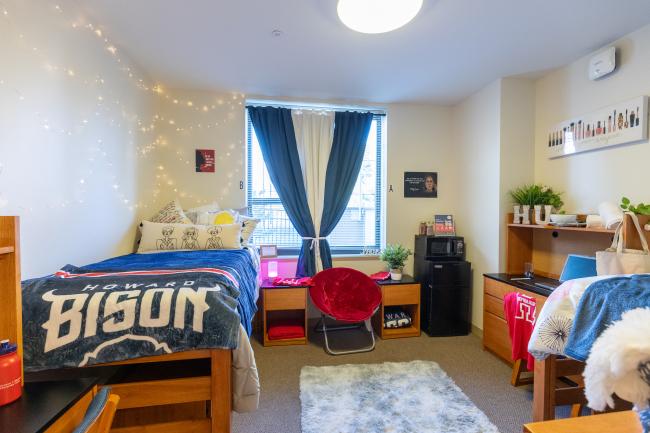 dorm room at Howard University
