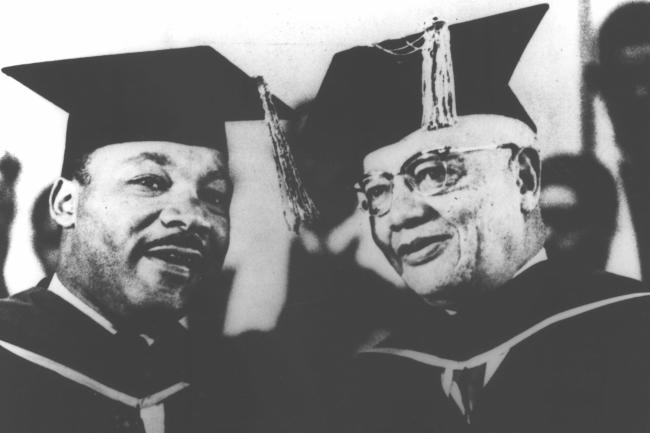Dr. Martin Luther King Jr. with President James Nabrit