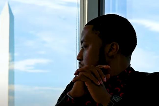 Individual pictured in the District of Columbia. 