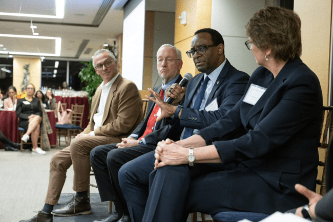 President Vinson discusses education at Ed Equity event in New York.