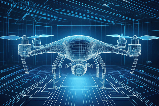 Blueprint of a drone