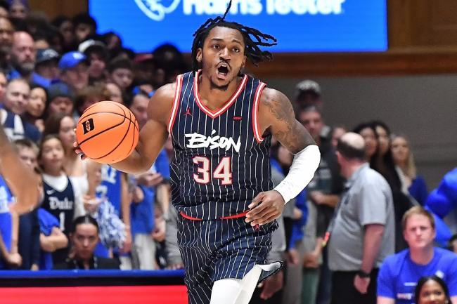 Howard University guard Bryce Harris on the court 