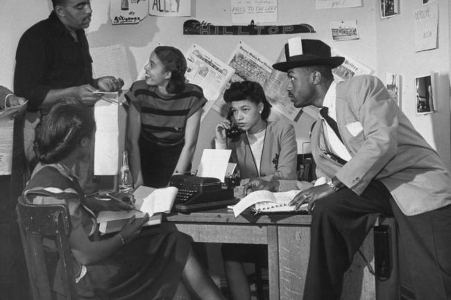 The Hilltop Newspaper staff in 1946