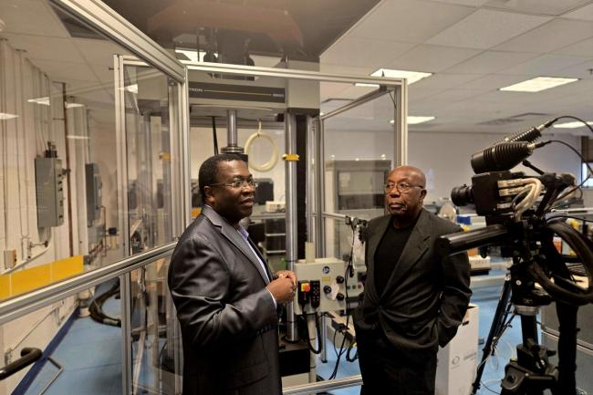 Owolabi and Glakpe in project lab