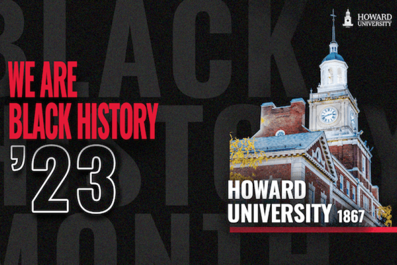 Black History Month Howard University Graphic