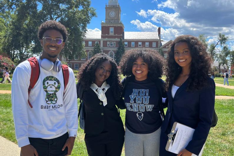 Students on the yard B