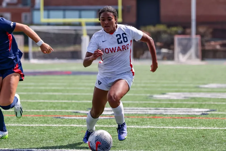 Howard women's soccer hero image